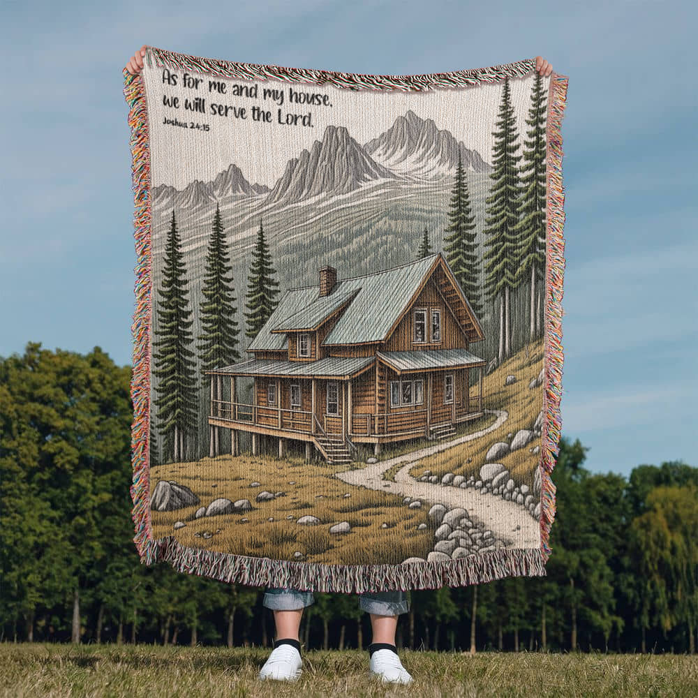 "As for me and my House" - Joshua 24:15 Woven blanket