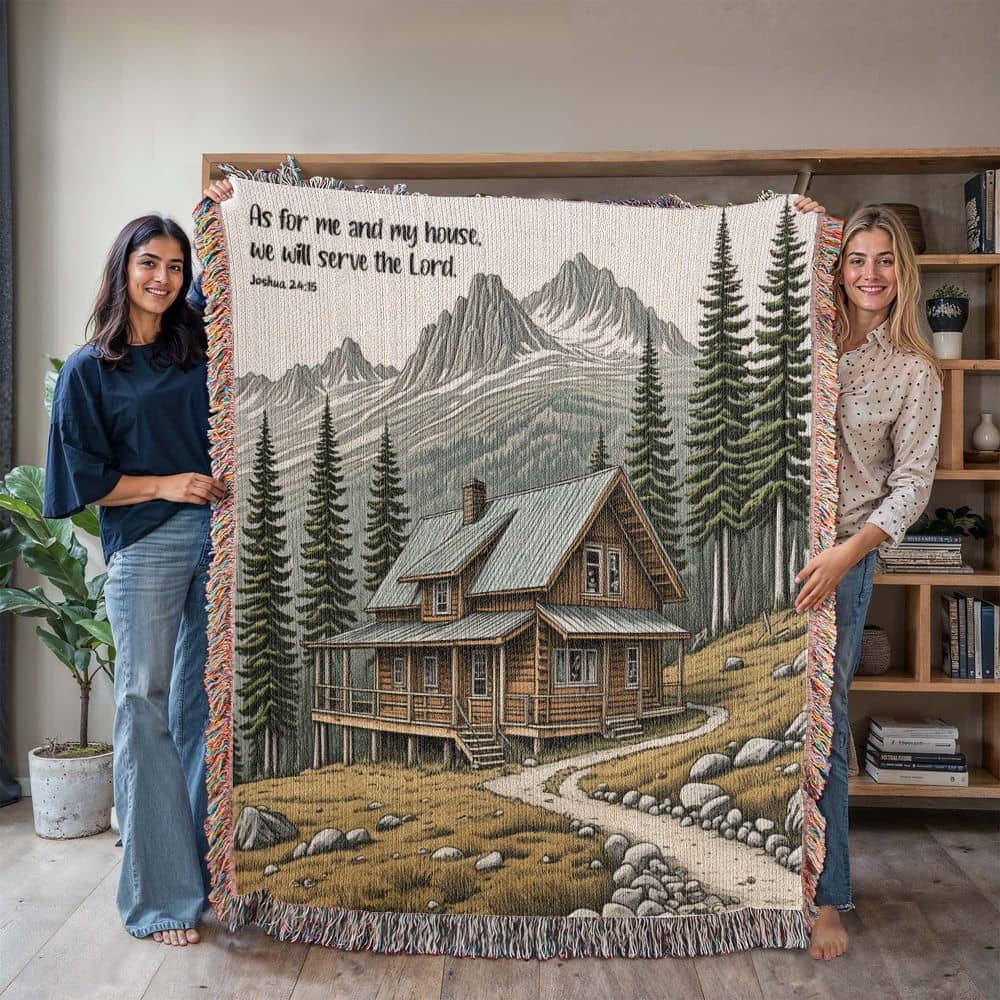 "As for me and my House" - Joshua 24:15 Woven blanket