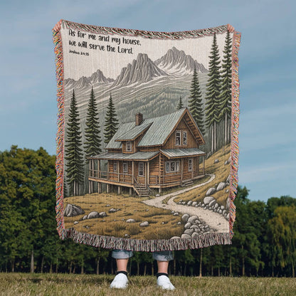 "As for me and my House" - Joshua 24:15 Woven blanket